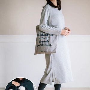NWOT Grey nursing dress